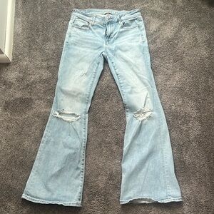 American Eagle Light Wash Low Rise Flare